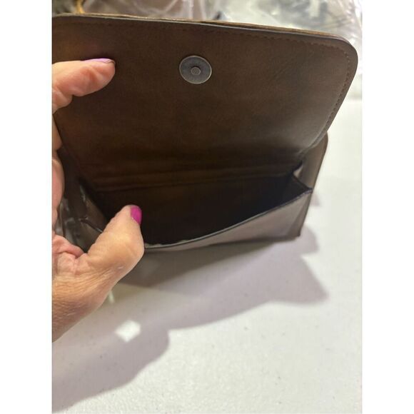 Justin Western Cactus Concho Turquoise Cream Lace Wallet Clutch Crossbody Bag - Picture 7 of 7